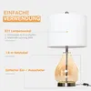 HOMCOM 2-Set Tischlampen Tischleuchten E27 Nachttischlampe Produktbild-Vorschau 5
