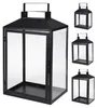 3er Gartenlaternen Laternen Metall Windlicht Schwarz Produktbild-Vorschau 4