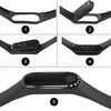 A collage of five images showing the steps to insert a smart band core into its strap. Voir les images du produit