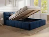 Bett mit Box 180 x 200 cm - Stoff - Dunkelblau + Matratze - Produktbild-Vorschau 5