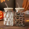 2er Set Trinkglas 440ml Halloween Glas-Strohhalm Produktbild-Vorschau 1