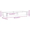 vidaXL Paletten-Aufsatzrahmen Grau 150x50 cm Massivholz Produktbild-Vorschau 7