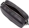A black Lacoste crossbody bag with a geometric pattern and a zipper. Náhľad obrázku produktu