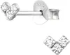 Ohrringe 925 Sterling Silber Ohrstecker Herz mit Kristallen Produktbild-Vorschau 1