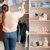 Relaxdays Drôtený košík, sada 2 ks, kov, drevené úchytky, Náhľad obrázku produktu 3