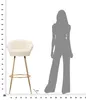 Barhocker Vienna Glam in Creme und Gold – Hoher Samthocker Produktbild-Vorschau 9