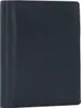 A black leather wallet is shown closed and upright. Produktbild-Vorschau