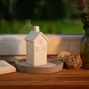 Relaxdays Teelichthaus Keramik, Leuchthäuschen für 1 Produktbild-Vorschau 2