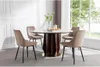 Stuhl 6er-Set - Samt & Schwarzes Metall - Taupe - MASURIE Produktbild-Vorschau 1
