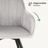 2er Set Drehbare Veloursstühle mit Ziernähten TURNO Grau Produktbild-Vorschau 6
