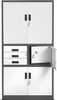 A tall, multi-compartment storage cabinet with drawers and a safe. Náhled obrázku produktu