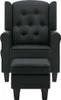 vidaXL Massagesessel mit Hocker Dunkelgrau Stoff Produktbild-Vorschau 3