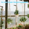 Handgewebte Hängende Blumenampeln 4er Set – Boho Produktbild-Vorschau 2