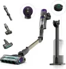 A cordless stick vacuum cleaner with various attachments, displayed against a white background. Anteprima dell’immagine prodotto