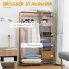 HOMCOM Kleiderständer Garderobenständer mit Kleiderstange, Produktbild-Vorschau 4