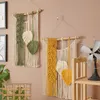 Blätter-Makramee-Wandbehang, Boho-Deko, schicker Produktbild-Vorschau 3