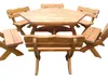 Gartenmöbel-Set AR-12 aus Holz – Tisch + 6 Bänke Produktbild-Vorschau 5