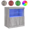 The Living Store Sideboard mit LED-Leuchten Grau Sonoma Produktbild-Vorschau 3