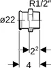 Geberit GE Mapress, C-Stahl, Uebergang, d22mm x R1/2, Produktbild-Vorschau 5