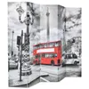 Raumteiler klappbar 200 x 170 cm London Bus Schwarz-Weiß Produktbild-Vorschau 2