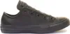A black leather Converse Chuck Taylor low-top sneaker is shown from the side against a white background. Náhled obrázku produktu