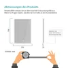 Diagram showing the dimensions of a mirror with a measuring tape. Náhled obrázku produktu