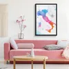 MuchoWow® MuchoWow® Gerahmtes Poster Weltkarte - Ölfarbe - Produktbild-Vorschau 6