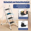 LARS360 Metall Leiter 4 Stufen Klappleiter Tritthocker Produktbild-Vorschau 3