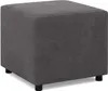 Sitzpouf für das Wohnzimmer 50 x 50 cm, Cord - Dunkelgrau Produktbild-Vorschau 1