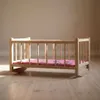 Holzbett für Puppen, Schaukelfunktion, Kuschelige Wiege, Produktbild-Vorschau 2