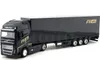 A black Volvo FH16 semi-truck with a trailer, shown from a side-front angle against a white background. Produktbild-Vorschau