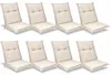 Beautissu Set di 8 cuscini per sedie a schienale basso Base Anteprima dell’immagine prodotto 1