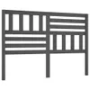 The Living Store Kopfteil Grau 126x4x100 cm Massivholz Produktbild-Vorschau 2