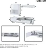 Set da parete TV Sweiko 175x39x34cm con vetrinetta (set Anteprima dell’immagine prodotto 18