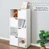 Libreria, scaffale verticale in MDF bianco con 8 scomparti Anteprima dell’immagine prodotto 3