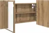 vidaXL Badezimmerspiegelschrank mit Tür Artisan-Eiche 80 x Produktbild-Vorschau 3