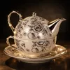 Tea for One Set Teekanne mit Tasse Keramik Weiß Silber Rose Produktbild-Vorschau 11