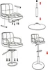 Diagrams showing the assembly steps for a bar stool. Produktbild-Vorschau