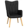 Maison Exclusive - Relaxsessel mit Hocker Schwarz Stoff Produktbild-Vorschau 3