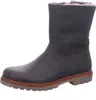 A single brown leather boot with grey fur lining is shown against a white background. Produktbild-Vorschau