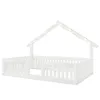Lit cabane 90x200 cm avec barrière de sécurité et guirlande Voir les images du produit 10