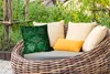 MuchoWow® Outdoor Kissen - Smaragd - Gold - Abstrakt - Produktbild-Vorschau 3