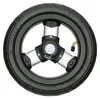 A close-up of a single wheel with a tire and rim, likely from a shopping trolley or stroller. Produktbild-Vorschau