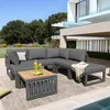 Set da giardino Fliek 7 pezzi, divano angolare con Anteprima dell’immagine prodotto 2