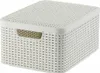Panier Curver STYLE2 LID M, creme, avec couvercle, 42x29x19 Voir les images du produit 2