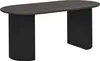 BELIANI Esstisch Schwarz 180 x 90 cm MDF Tischplatte Oval Produktbild-Vorschau 1