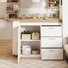 MODFU: Bar tafel, keukenbuffet met 3 lades en een zijplank. Productafbeelding-voorbeeld 2