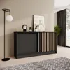 BEAUTYSOFA | Komoda HORIZON 160 cm, černá, Artisan s Náhled obrázku produktu 1