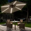 KINGSLEEVE® Parasol déporté inclinable Ø 330cm crème Voir les images du produit 2