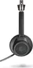 A close-up, studio shot of a black wireless headset with a microphone boom. Produktbild-Vorschau